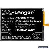 Samsung Galaxy M51 Replacement Battery, 3.85V, 6800mAh, Li-Polymer 3