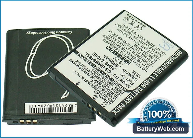 Samsung SGH-M608B Replacement Battery, 3.7V, 650mAh, Li-ion 1