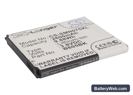 Samsung Galaxy J Replacement Battery, 3.8V, 2600mAh, Li-ion 1