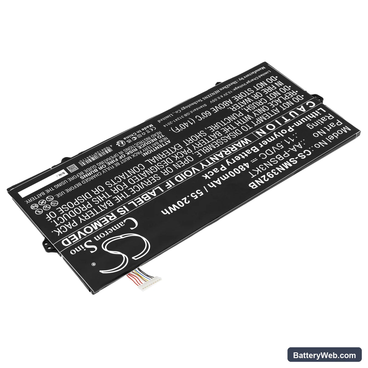 Samsung NP930MBE-K02HK Replacement Battery, 11.5V, 4800mAh, Li-Polymer 2