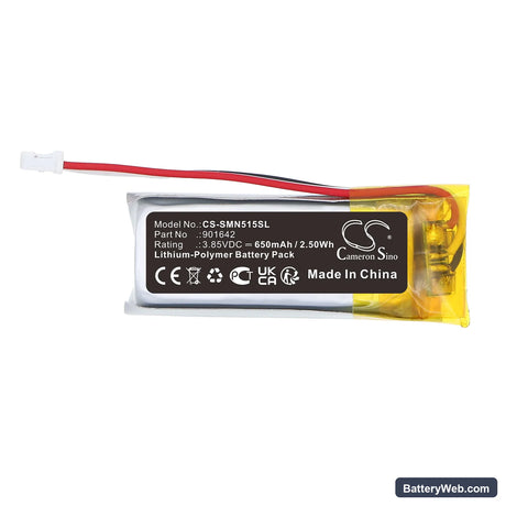 Somfy 515657C Replacement Battery, 3.85V, 650mAh, Li-Polymer 3