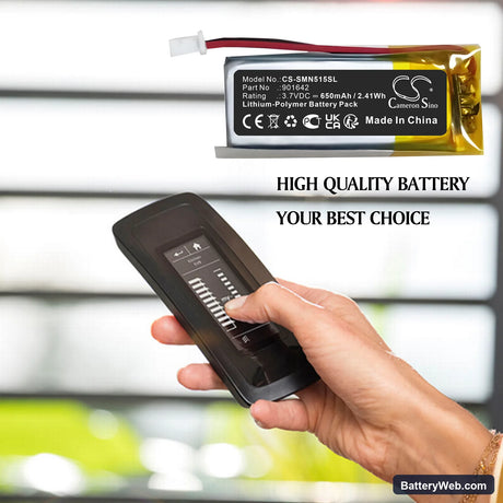 Somfy 515657C Replacement Battery, 3.85V, 650mAh, Li-Polymer 7