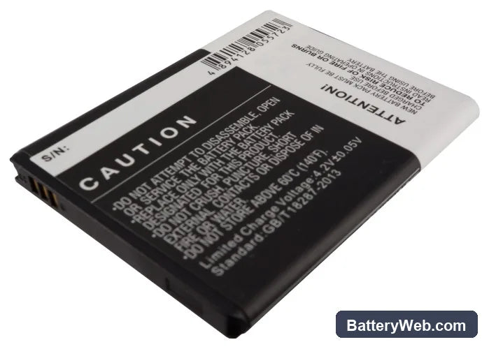 Telstra Galaxy Note Replacement Battery, 3.7V, 2500mAh, Li-ion 4