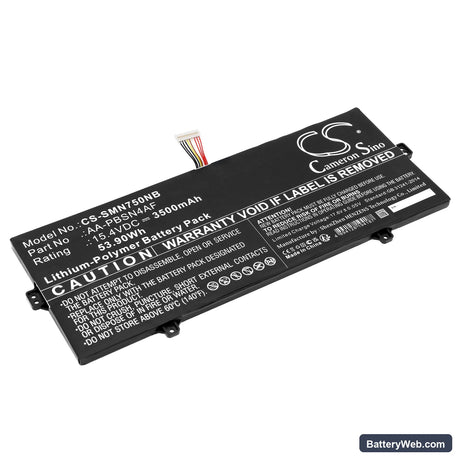 Samsung Galaxy Book Mystic Silver NP750XDA-KD1IT Replacement Battery, 15.4V, 3500mAh, Li-Polymer 1