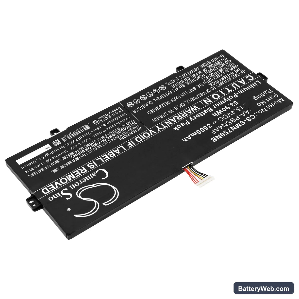 Samsung Galaxy Book Mystic Silver NP750XDA-KD1IT Replacement Battery, 15.4V, 3500mAh, Li-Polymer 2