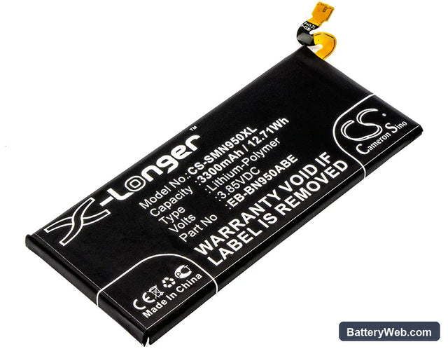 Samsung Galaxy Note 8 Replacement Battery, 3.85V, 3300mAh, Li-Polymer 1