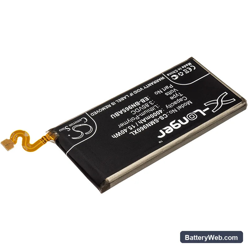 Samsung Galaxy Note 9 Replacement Battery, 3.85V, 4000mAh, Li-Polymer 2