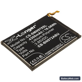 Samsung Galaxy Note 10+ Replacement Battery, 3.85V, 4300mAh, Li-Polymer 1