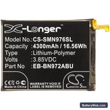Samsung Galaxy Note 10+ Replacement Battery, 3.85V, 4300mAh, Li-Polymer 3