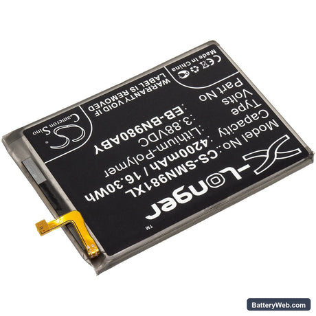 Samsung Galaxy Note 20 Replacement Battery, 3.88V, 4200mAh, Li-Polymer 2