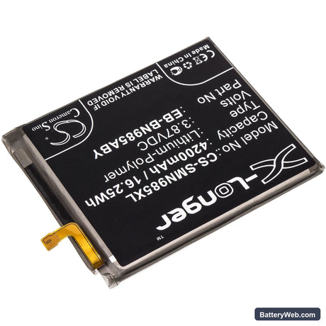 Samsung Galaxy Note 20 Ultra Replacement Battery, 3.87V, 4200mAh, Li-Polymer 2