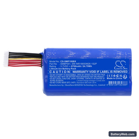Sunmi V1S Replacement Battery, 3.7V, 6700mAh, Li-ion 3