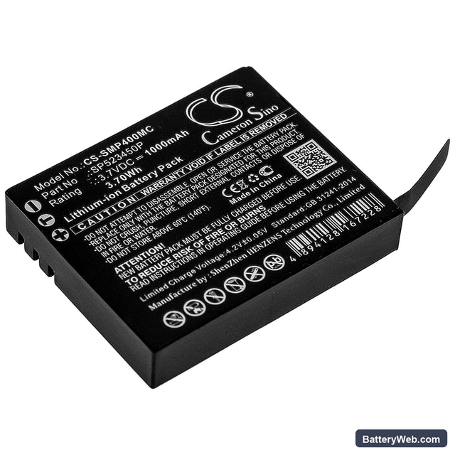 Supremo 4k plus Replacement Battery, 3.7V, 1000mAh, Li-ion 1