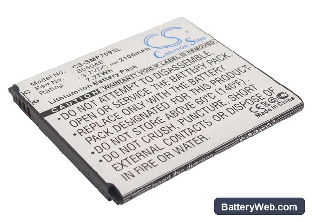 Samsung Galaxy Mega 5.8 Replacement Battery, 3.7V, 2100mAh, Li-ion 1
