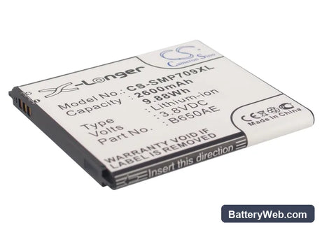 Samsung Galaxy Mega 5.8 Replacement Battery, 3.8V, 2600mAh, Li-ion 1