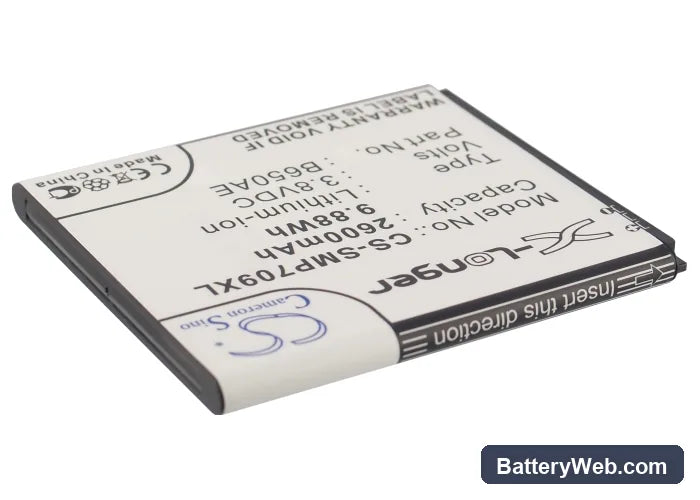 Samsung Galaxy Mega 5.8 Replacement Battery, 3.8V, 2600mAh, Li-ion 2