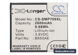 Samsung Galaxy Mega 5.8 Replacement Battery, 3.8V, 2600mAh, Li-ion 5