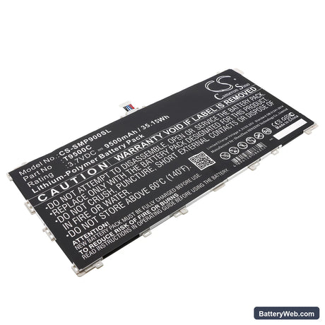 Samsung Galaxy Note 12.2 Replacement Battery, 3.7V, 9500mAh, Li-Polymer 1