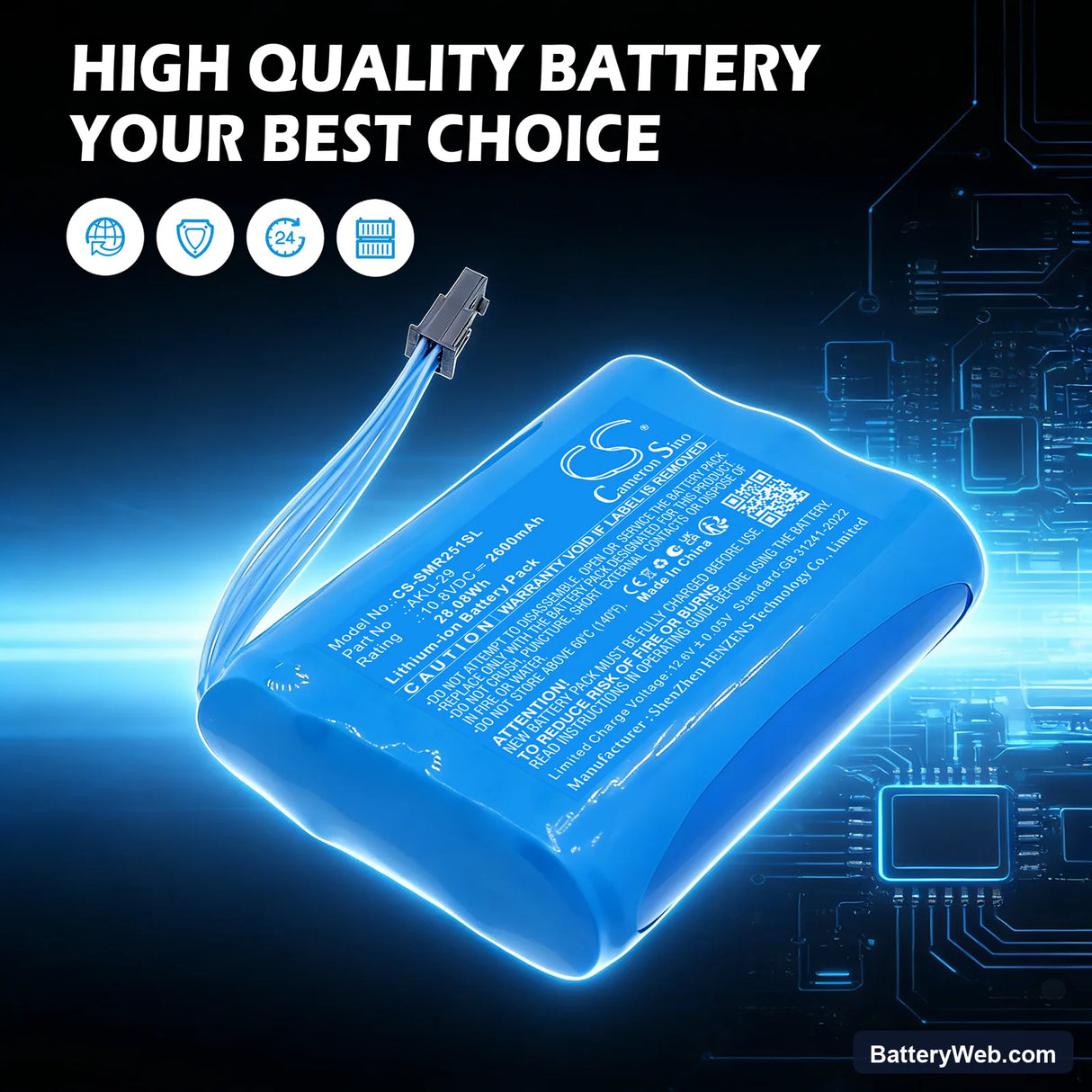 SONEL MIC-2511 Replacement Battery, 10.8V, 2600mAh, Li-ion 7