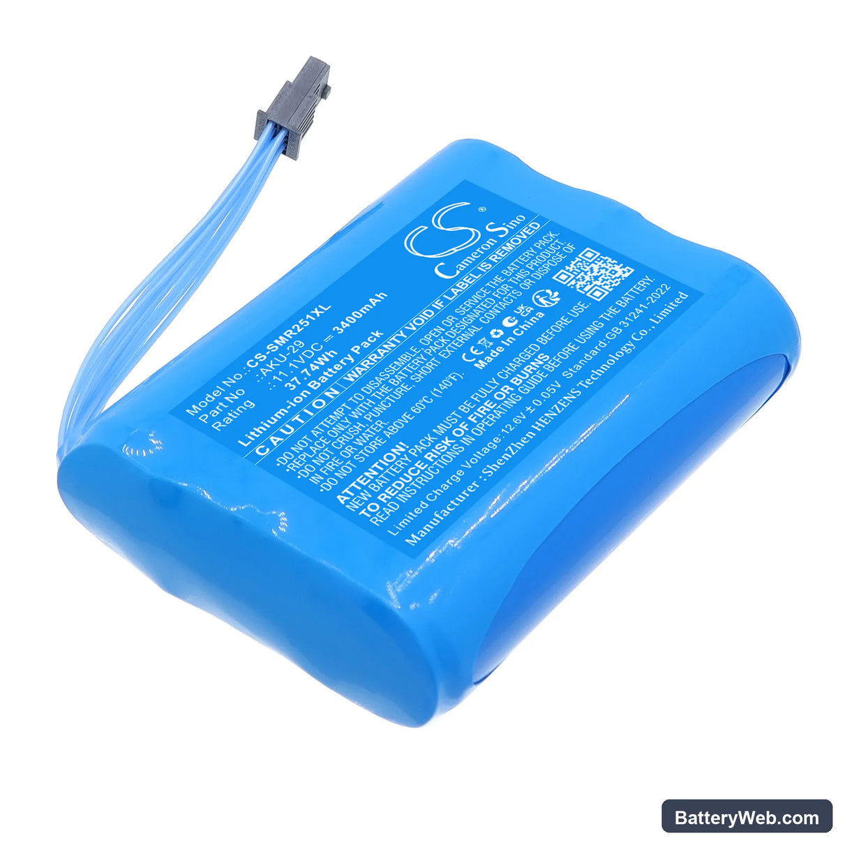 SONEL MIC-2511 Replacement Battery, 11.1V, 3400mAh, Li-ion 1