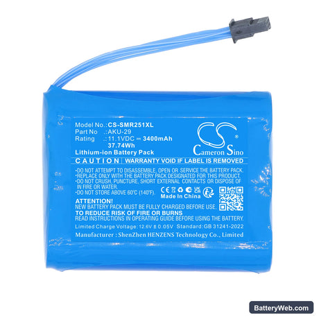 SONEL MIC-2511 Replacement Battery, 11.1V, 3400mAh, Li-ion 3