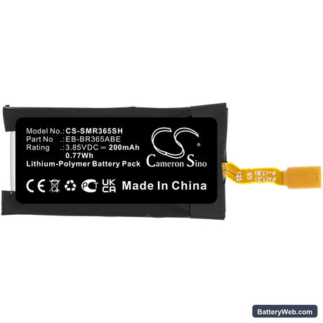 Samsung Gear Fit 2 Pro Replacement Battery, 3.85V, 200mAh, Li-Polymer 3