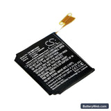 Samsung Gear S2 Classic Replacement Battery, 3.7V, 250mAh, Li-Polymer 1