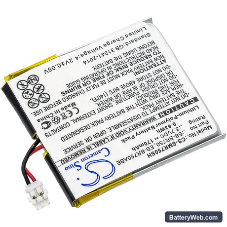 Samsung Gear S Replacement Battery, 3.7V, 170mAh, Li-Polymer 2