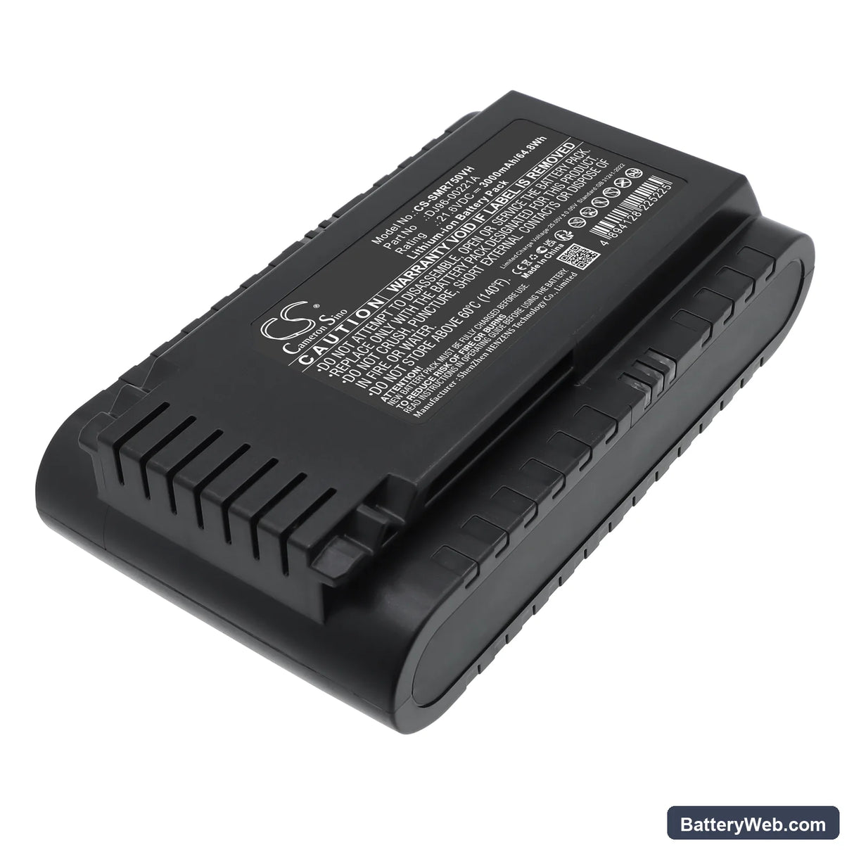 Samsung DJ96-00227A Replacement Battery, 21.6V, 3000mAh, Li-ion 1