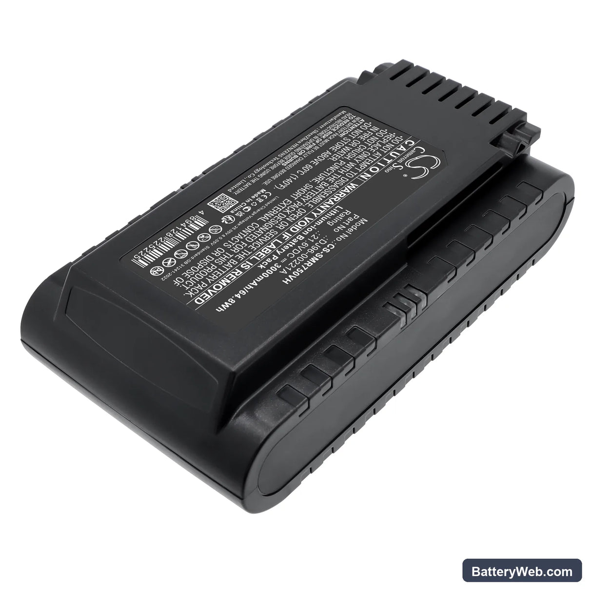 Samsung DJ96-00227A Replacement Battery, 21.6V, 3000mAh, Li-ion 2