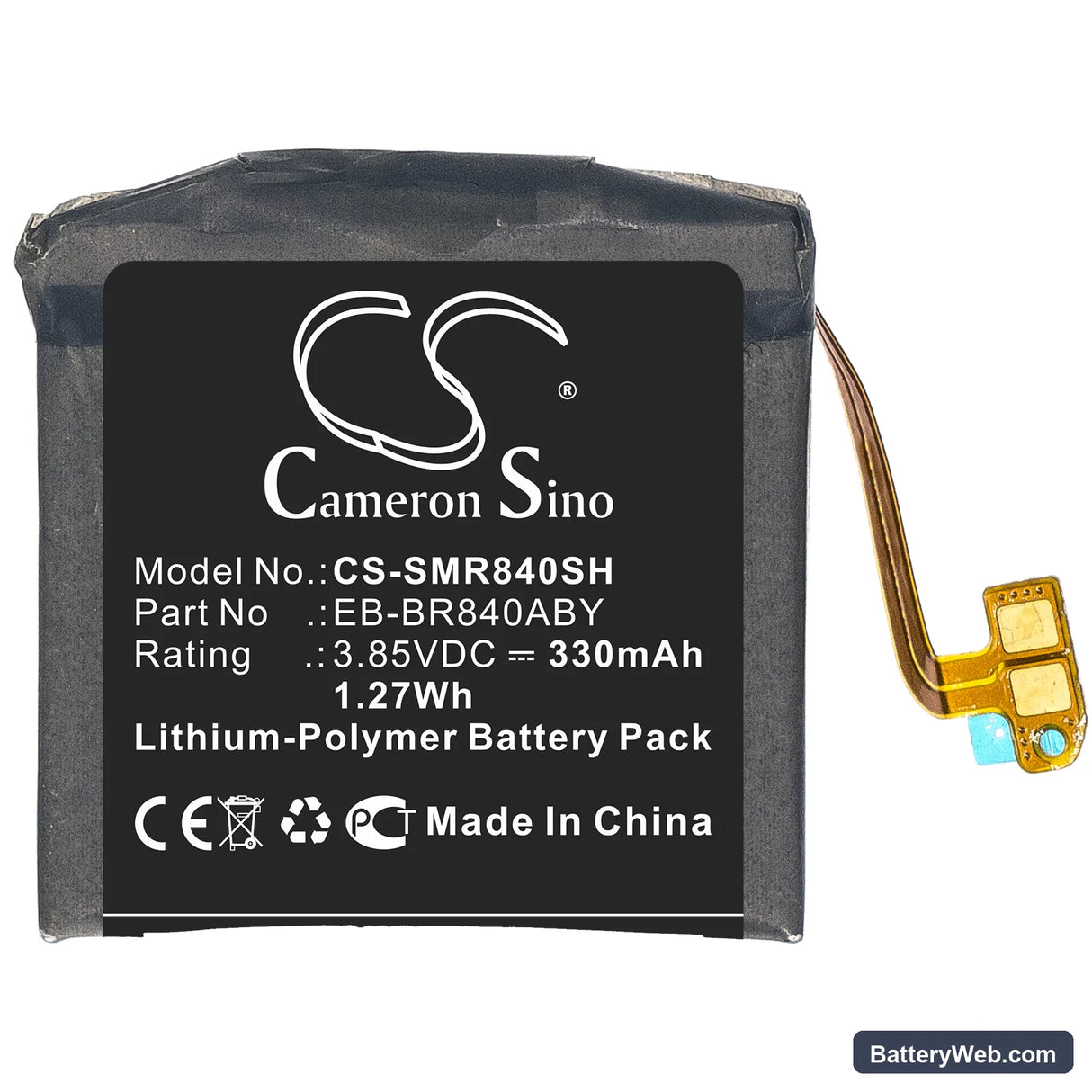 Samsung Galaxy Watch3 45mm Replacement Battery, 3.85V, 330mAh, Li-Polymer 3
