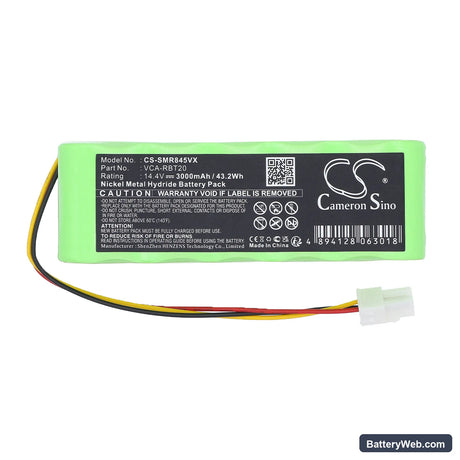 Samsung Navibot SR8845 Replacement Battery, 14.4V, 3000mAh, Ni-MH 3
