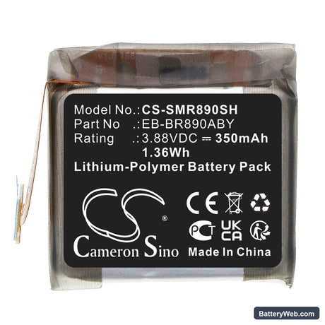 Samsung SM-R890 Replacement Battery, 3.88V, 350mAh, Li-Polymer 3