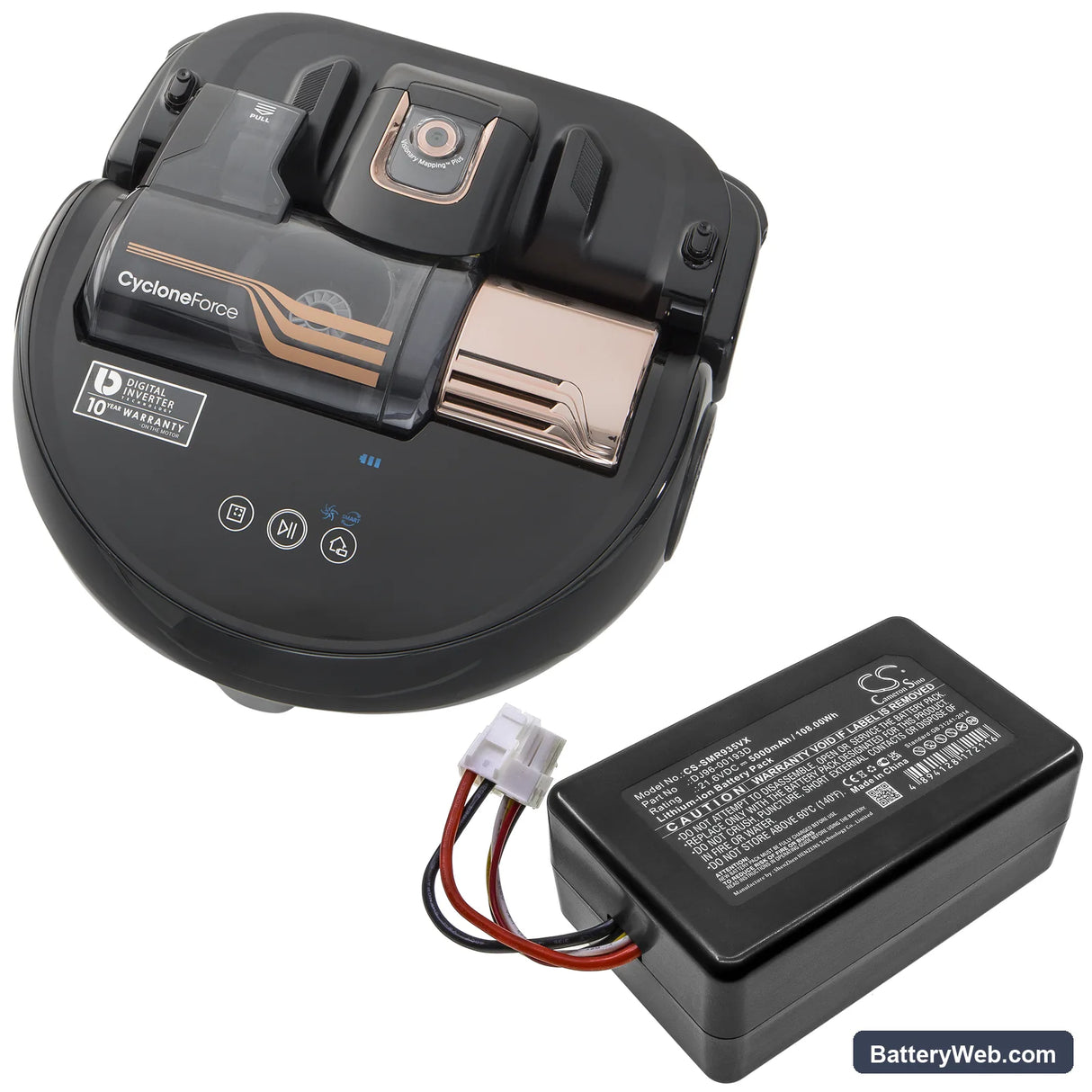 Samsung PowerBot R9350 Replacement Battery, 21.6V, 5000mAh, Li-ion 6