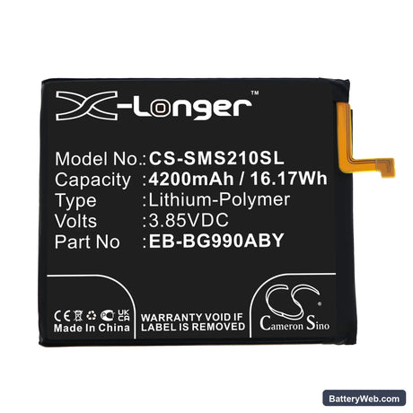Samsung Galaxy S21 FE 5G Replacement Battery, 3.85V, 4200mAh, Li-Polymer 3