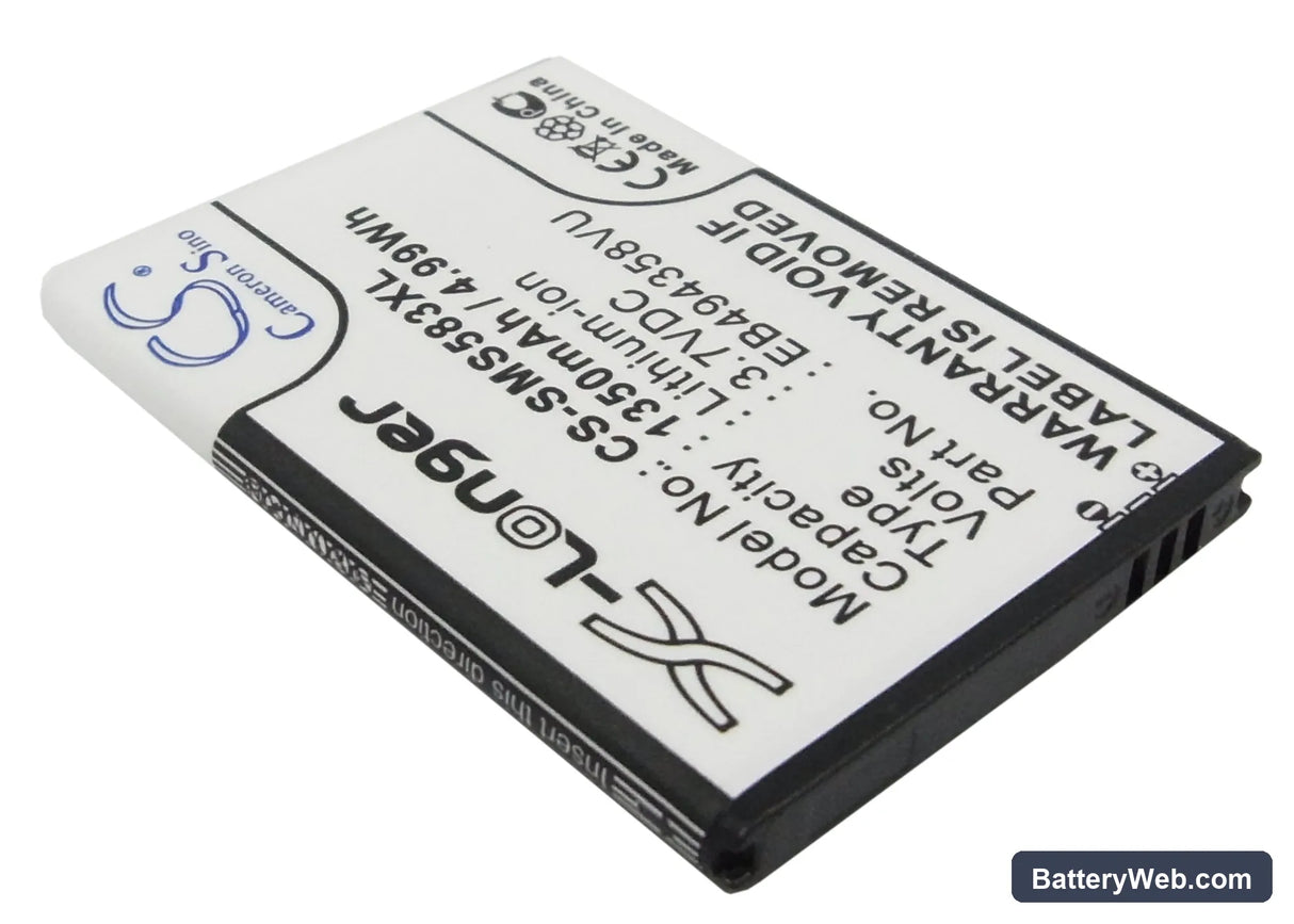 Samsung GT-S5830 Replacement Battery, 3.7V, 1350mAh, Li-ion 2