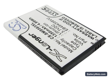 Samsung GT-S5830 Replacement Battery, 3.7V, 1350mAh, Li-ion 2