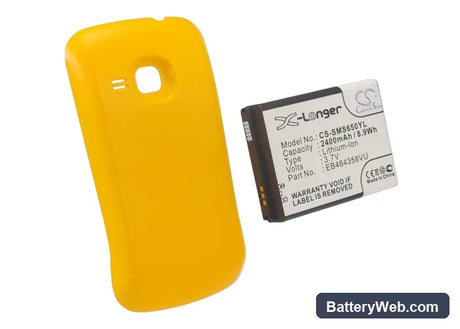 Samsung GT-S6500 Replacement Battery, 3.7V, 2400mAh, Li-ion 5