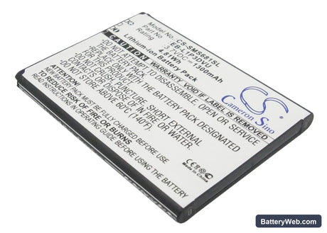 Samsung GT-S6810 Replacement Battery, 3.7V, 1300mAh, Li-ion 1
