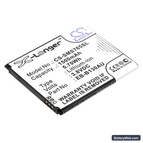 Samsung GreatCall Touch 3 Replacement Battery, 3.8V, 1500mAh, Li-ion 1
