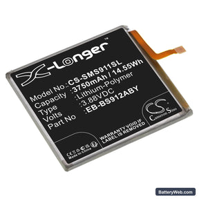 Samsung Galaxy S23 Replacement Battery, 3.88V, 3750mAh, Li-Polymer 1
