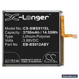 Samsung Galaxy S23 Replacement Battery, 3.88V, 3750mAh, Li-Polymer 3
