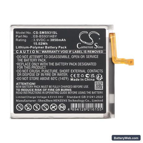 Samsung Galaxy S25 5G Replacement Battery, 3.9V, 3850mAh, Li-Polymer 3