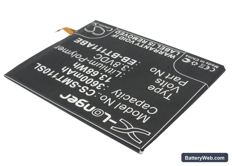 Samsung SM-T110 Replacement Battery, 3.8V, 3600mAh, Li-Polymer 2
