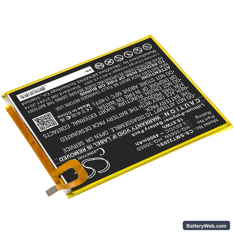 Samsung Galaxy Tab A7 Lite Replacement Battery, 3.85V, 4900mAh, Li-Polymer 2