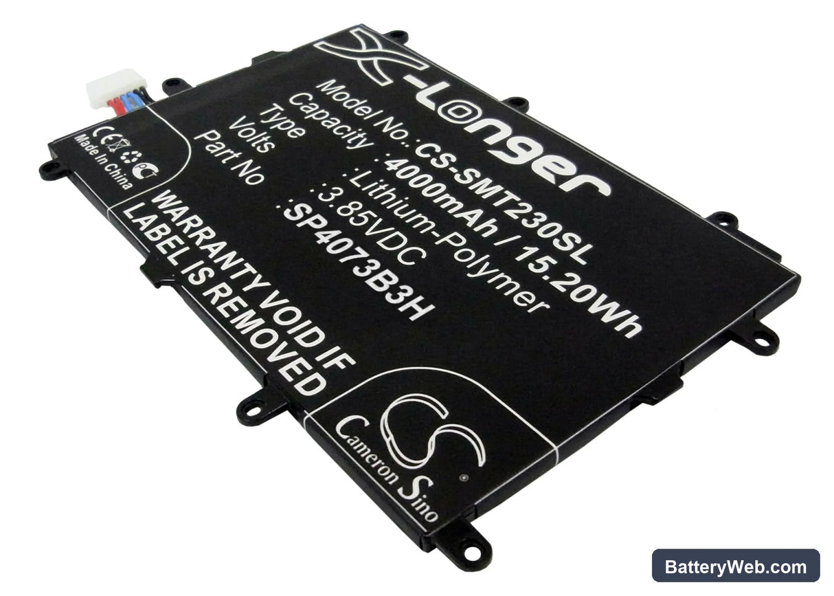 Samsung SM-230 Replacement Battery, 3.85V, 4000mAh, Li-Polymer 1