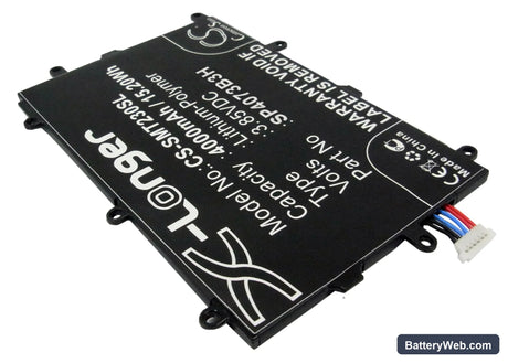 Samsung SM-230 Replacement Battery, 3.85V, 4000mAh, Li-Polymer 2