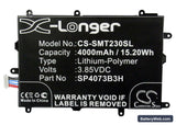 Samsung SM-230 Replacement Battery, 3.85V, 4000mAh, Li-Polymer 5