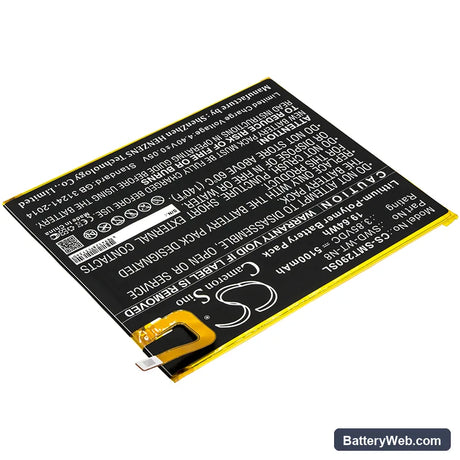 Samsung Galaxy Tab A 8.0 2019 Replacement Battery, 3.85V, 5100mAh, Li-Polymer 2