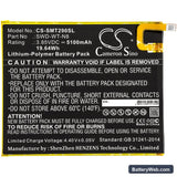 Samsung Galaxy Tab A 8.0 2019 Replacement Battery, 3.85V, 5100mAh, Li-Polymer 3
